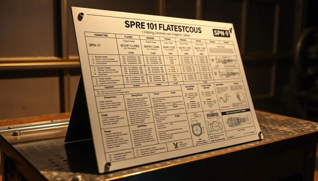 Oil pressure diagnostic flowchart showing troubleshooting steps for SPN 100 fault codes