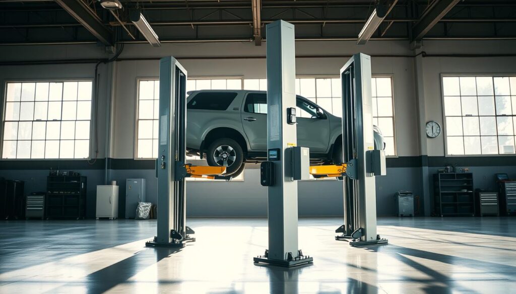 Stertil-Koni ST 1085 wireless mobile column lift with ebright touchscreen control panel