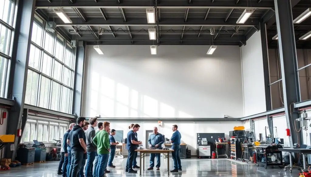 Heavy equipment technician training program structure showing classroom and hands-on components
