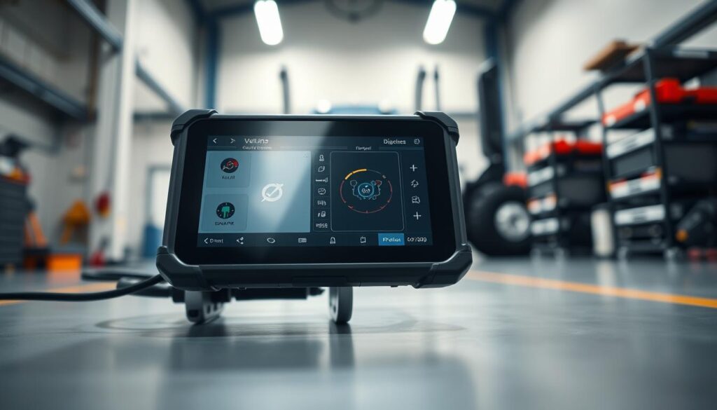 Volvo PTT diagnostic interface showing engine parameters and test options