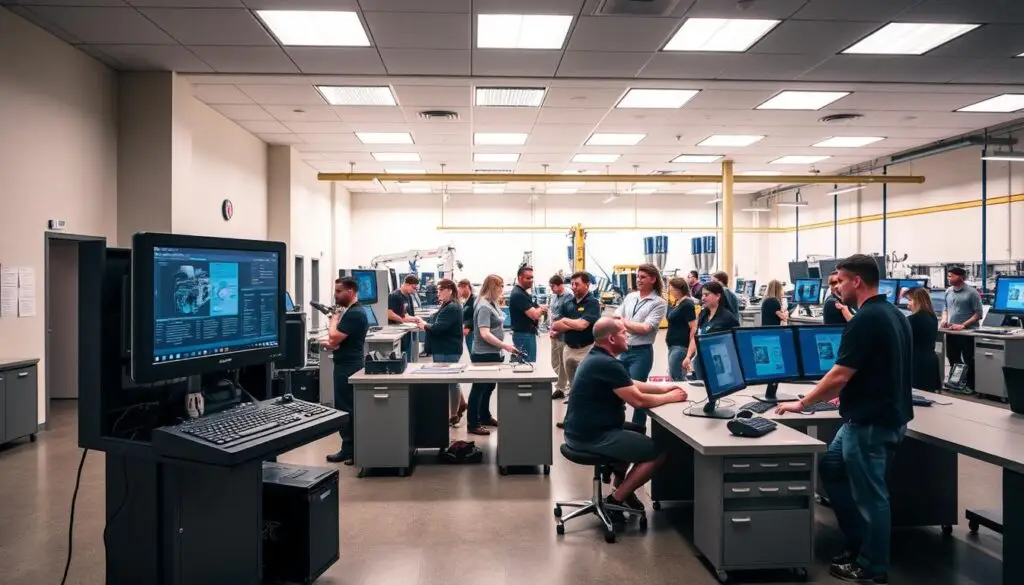 Advanced diesel diagnostic and training equipment in technical facility
