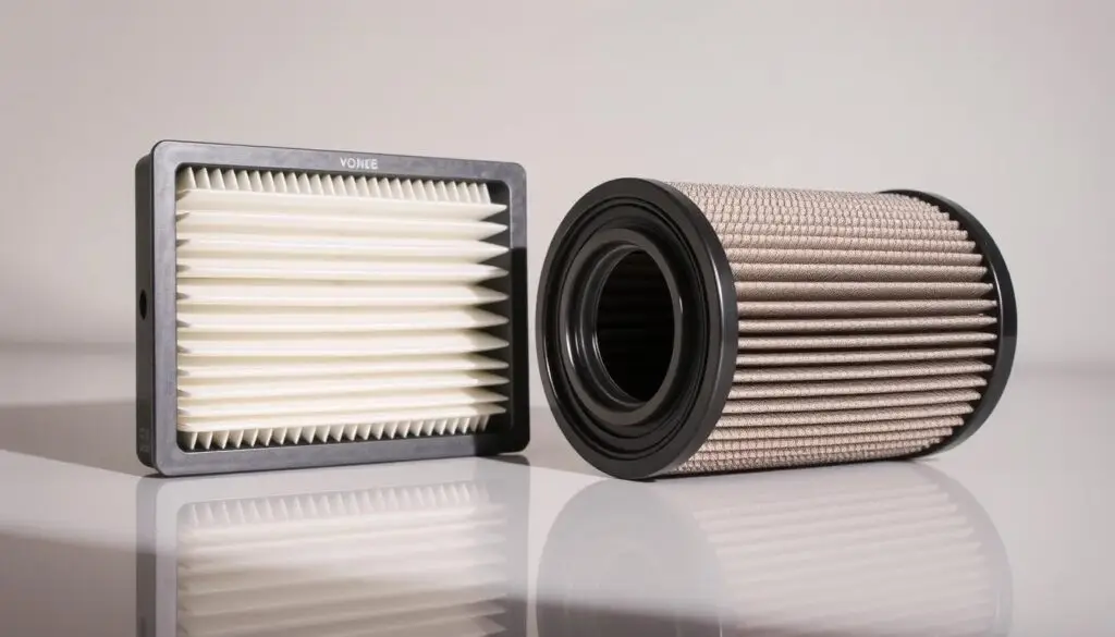 OEM and aftermarket DPF units side by side for comparison