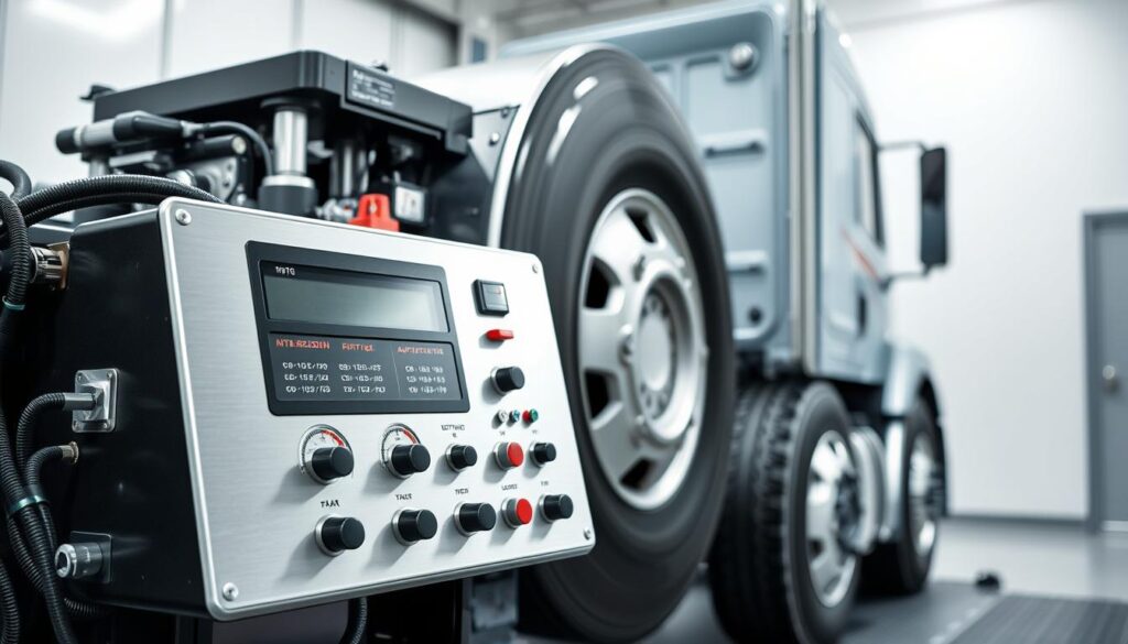Automated precision wheel balancing equipment for commercial truck service