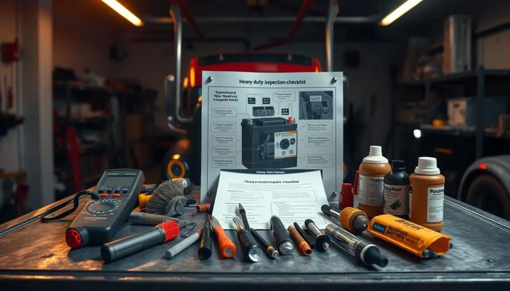 battery inspection checklist for heavy duty trucks