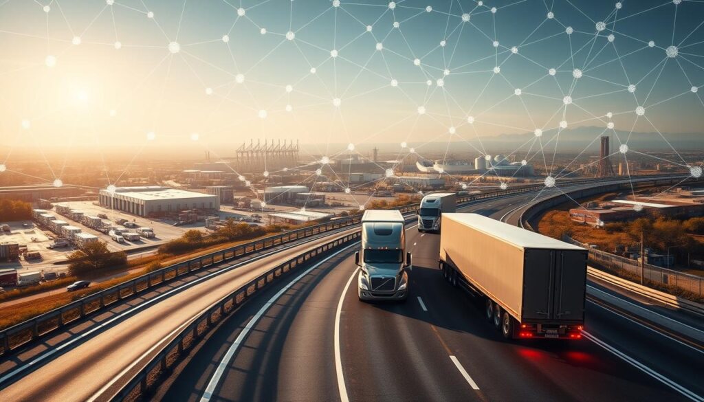 Fleet manager developing blockchain implementation roadmap for trucking company operations