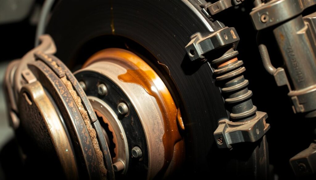 Warning signs during commercial vehicle brake inspection process