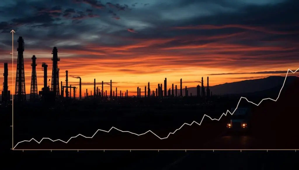Infographic showing crude oil price components affecting diesel fuel costs at the pump