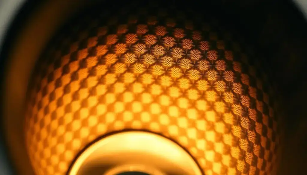 Cylinder bore showing proper cross-hatch honing pattern for seal lubrication