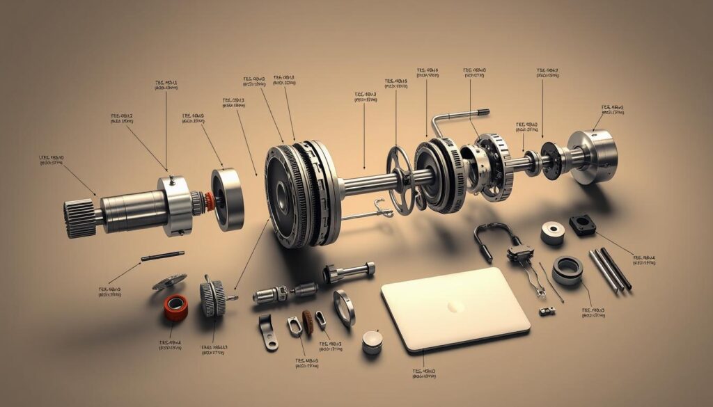 Step-by-step cylinder disassembly showing gland removal and internal component extraction