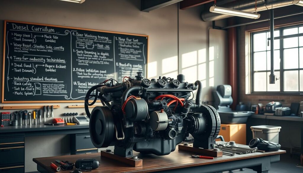 Diesel apprenticeship curriculum development with industry certification standards