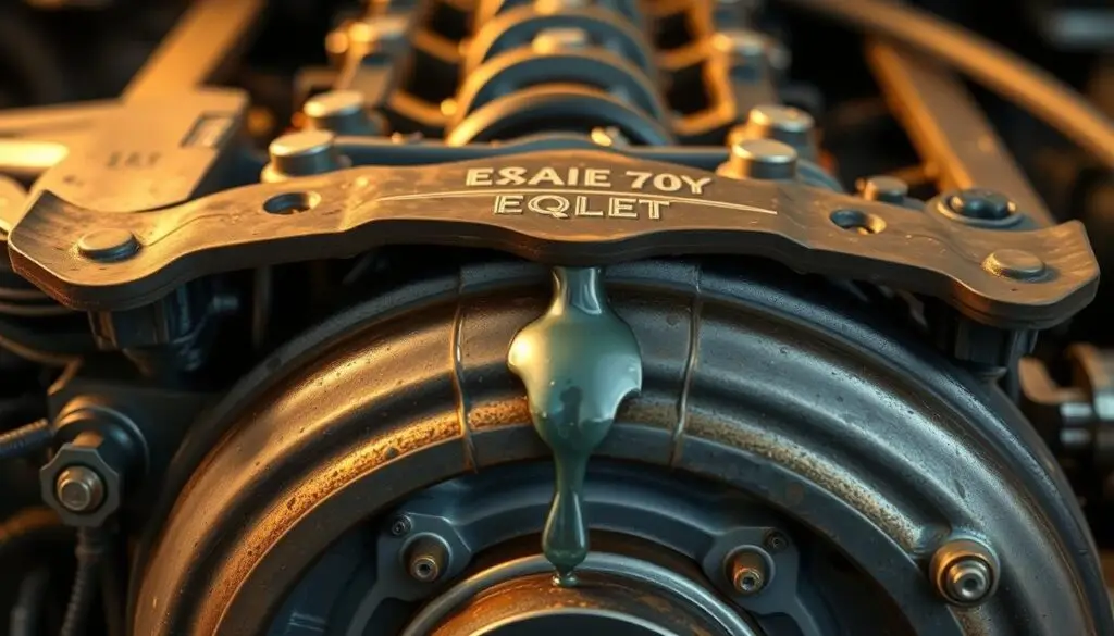 Coolant reservoir showing low level indicating internal diesel coolant leak