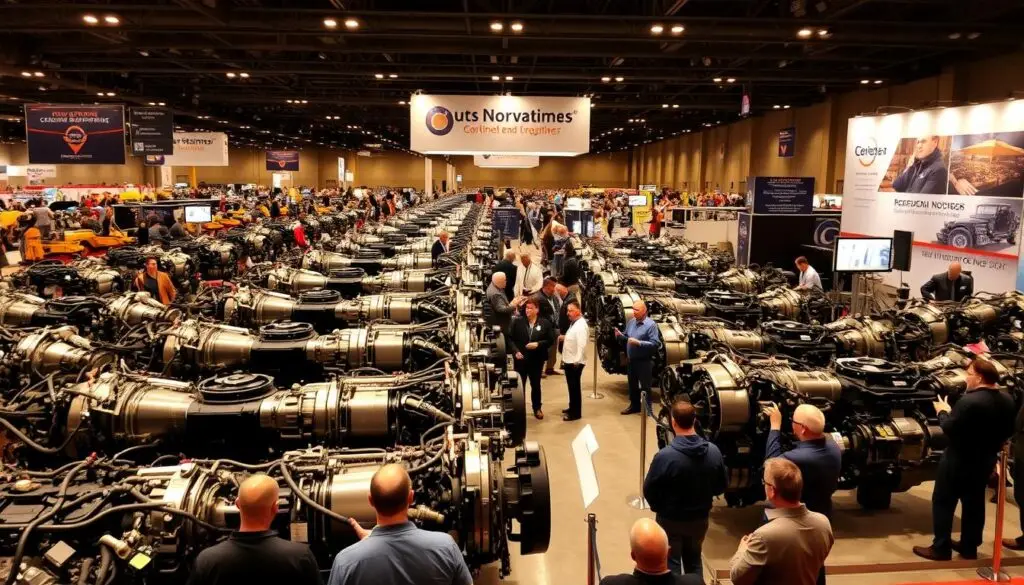 diesel engine demonstrations at trade show
