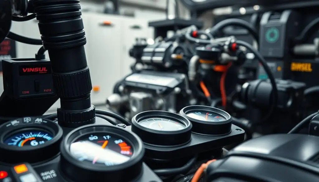 diesel diagnostic codes system showing ECM network and sensor locations in heavy-duty truck