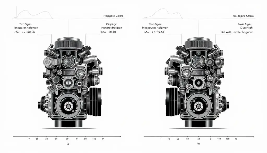 Cummins X15 diesel engine on maintenance stand showing component layout
