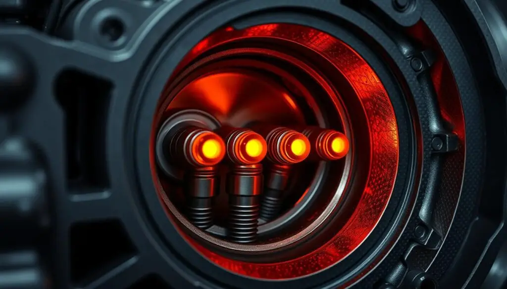 Diesel glow plug placement in combustion chamber for cold weather preheating