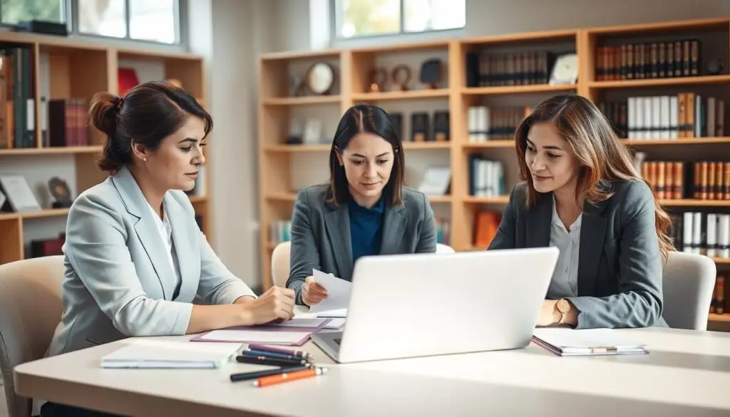 Female diesel student reviewing scholarship and financial aid documents