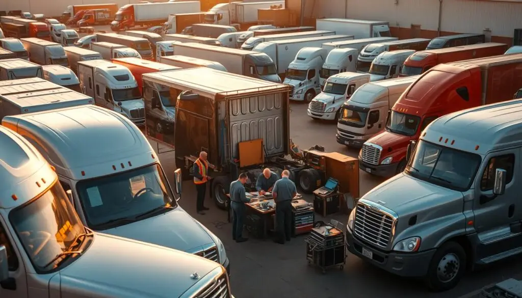 Chart showing mobile diesel repair market growth trends and commercial fleet service demand across the United States