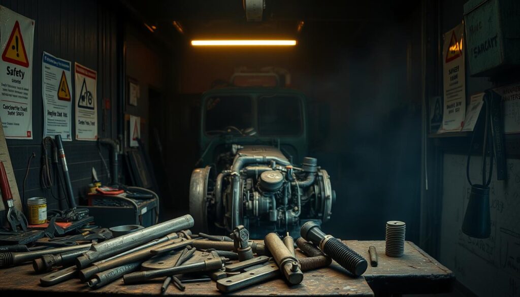 diesel repair warning signs in shop facilities
