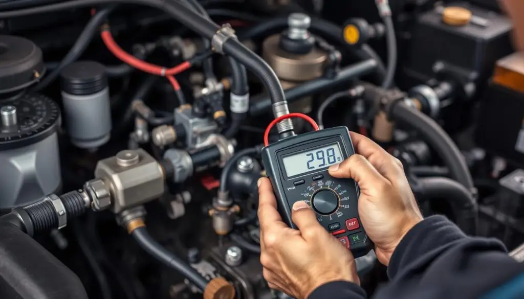 diesel engine with extended cranking time caused by fuel pressure problems