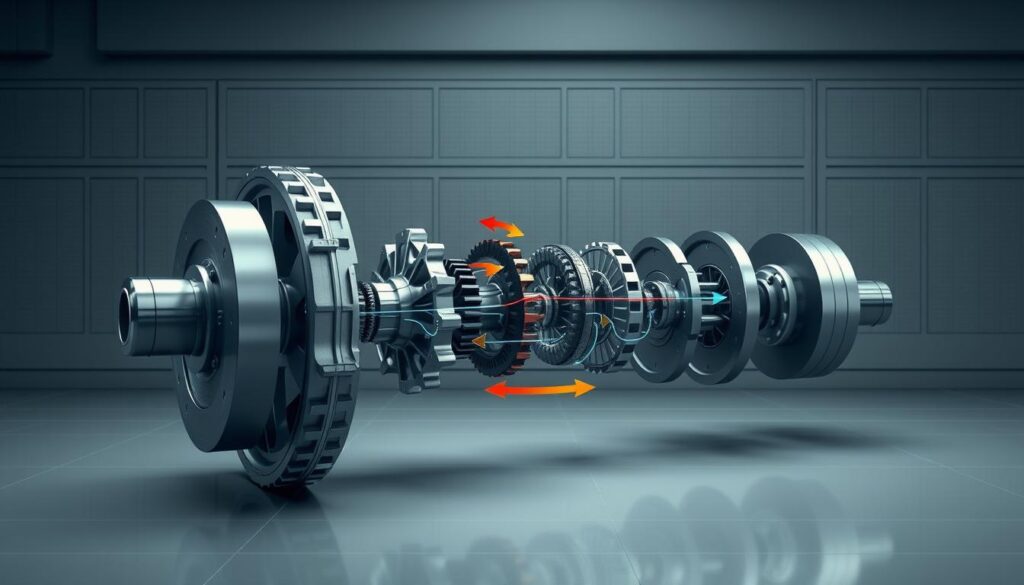 differential function diagram showing power distribution to wheels