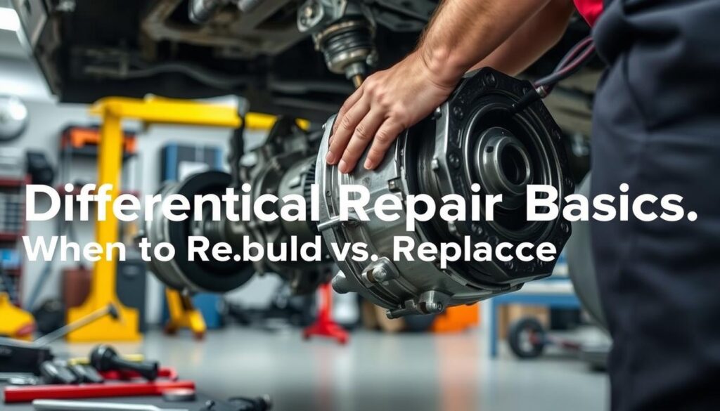 differential replacement process showing new unit installation