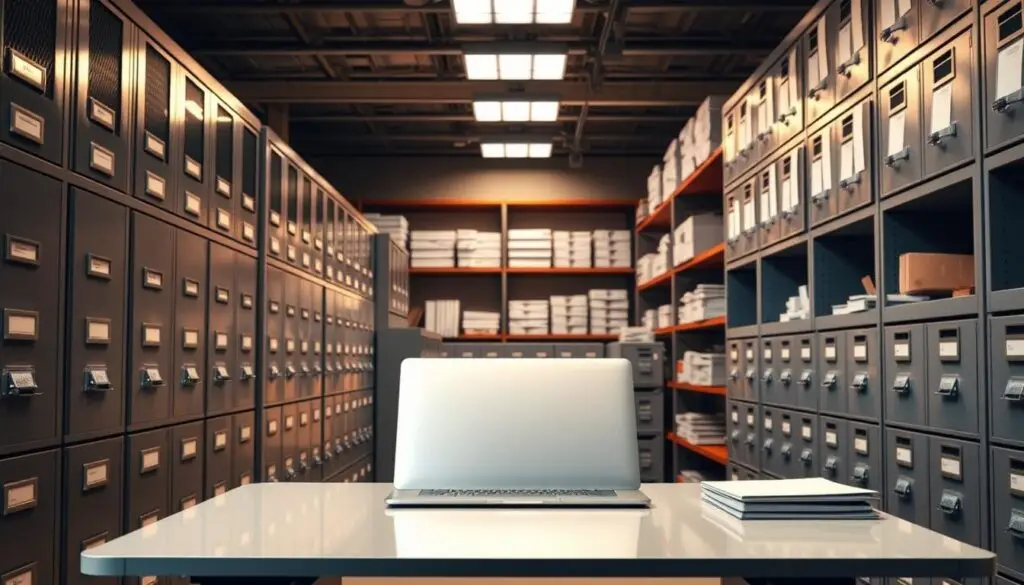 document storage compliance requirements for fleet maintenance records showing secure filing system