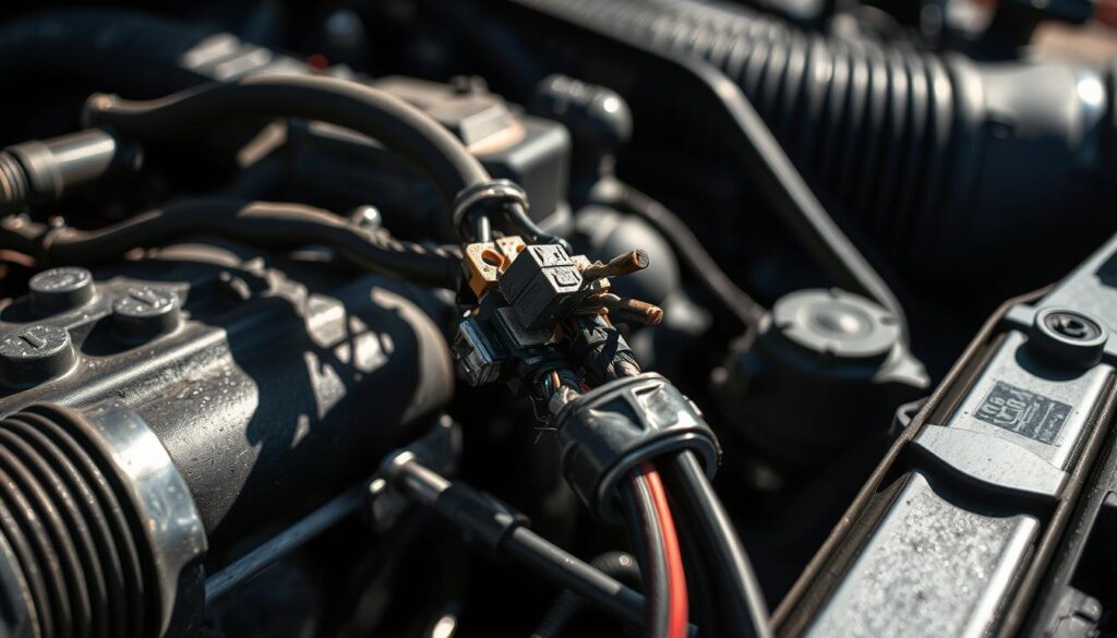 engine wiring harness damage in compartment