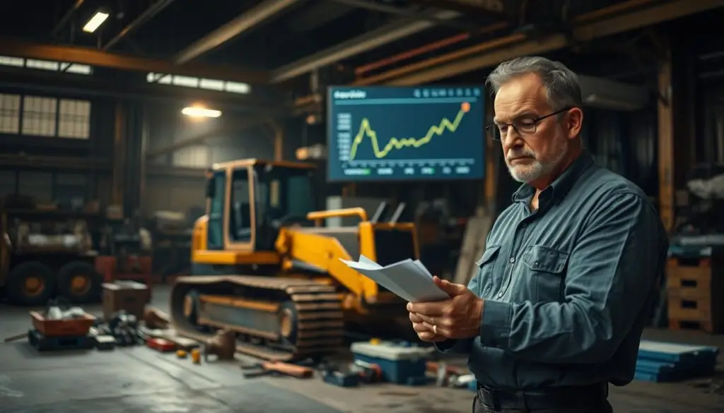 Equipment downtime cost analysis showing financial impact on fleet operational expenses