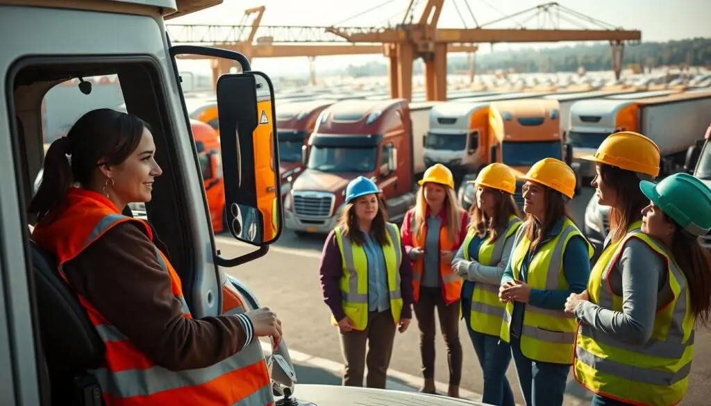 female truck drivers career