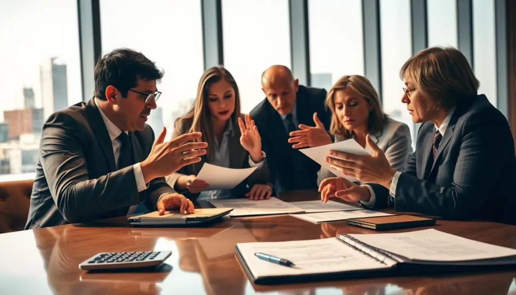 Fleet manager negotiating fixed-price fuel contract with supplier showing contract terms and pricing structure