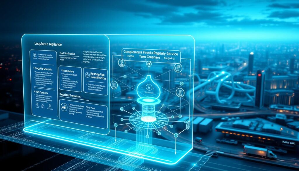 Fleet cybersecurity regulatory compliance framework showing FMCSA, NHTSA, and international standards