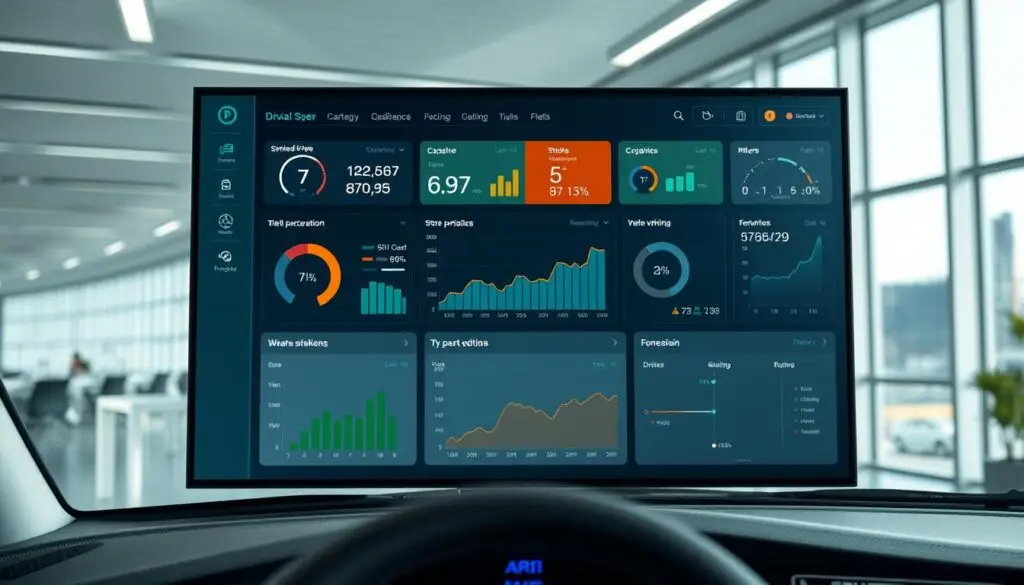 Fleet driver management software dashboard showing real-time safety monitoring and alerts