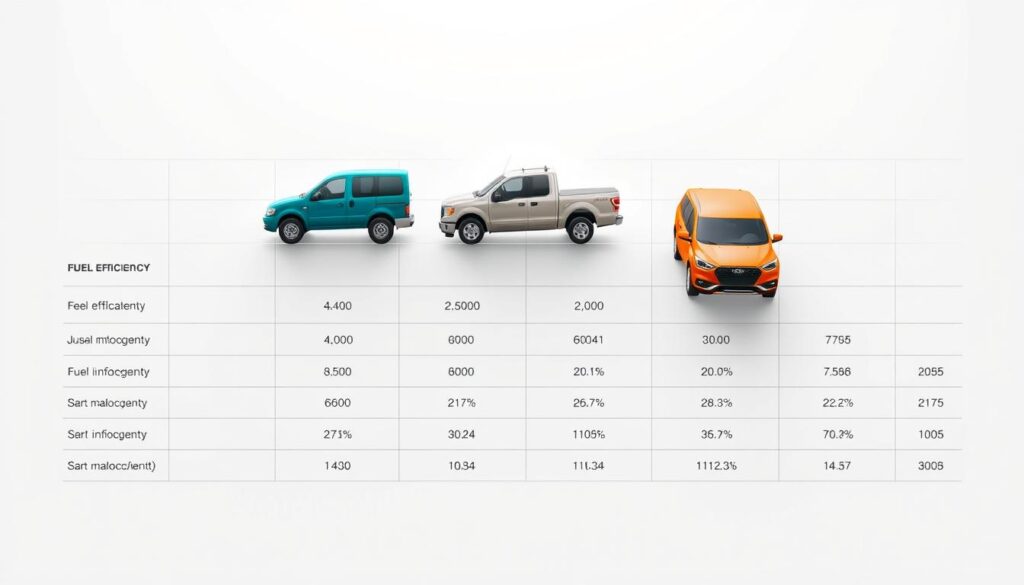 Bar chart comparing fuel costs between diesel, gasoline, and electric commercial vehicles