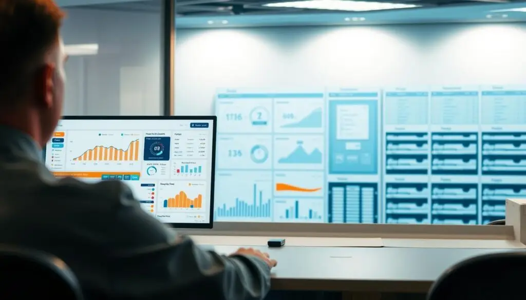 Digital incident documentation system showing breakdown report fields and photo capture interface