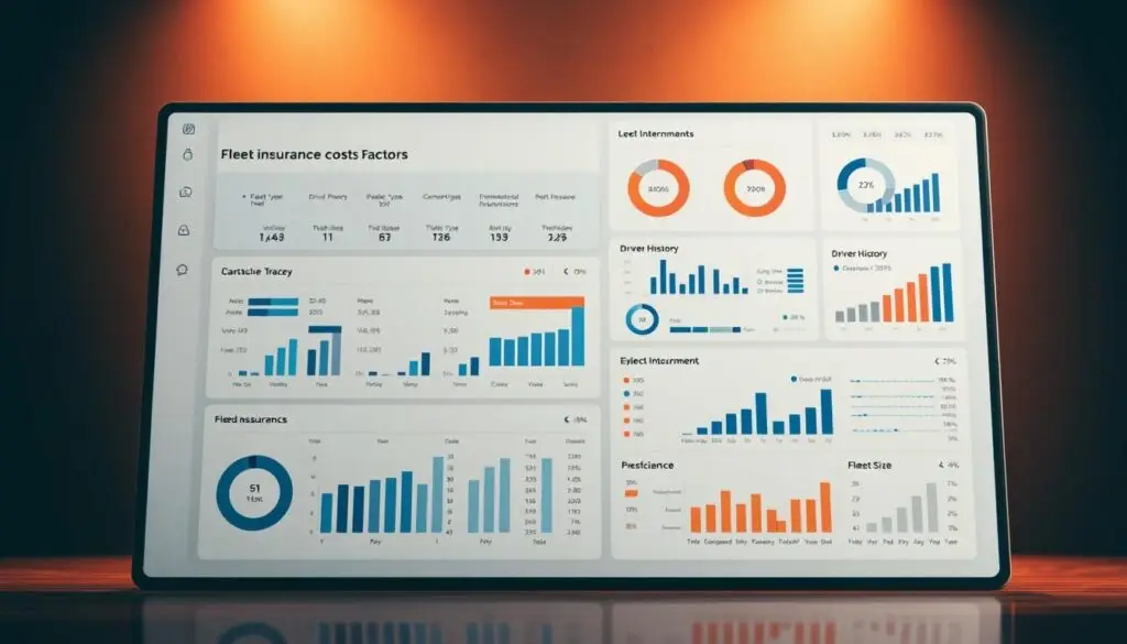 Fleet insurance cost factors analysis showing key variables that determine commercial auto premiums