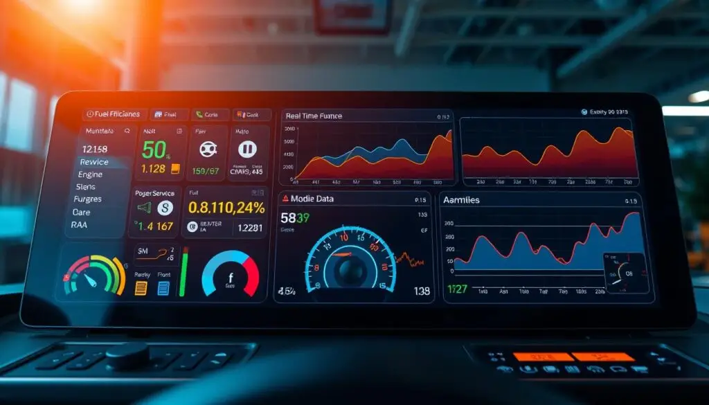 Fleet management software comparison dashboard showing features across multiple platforms