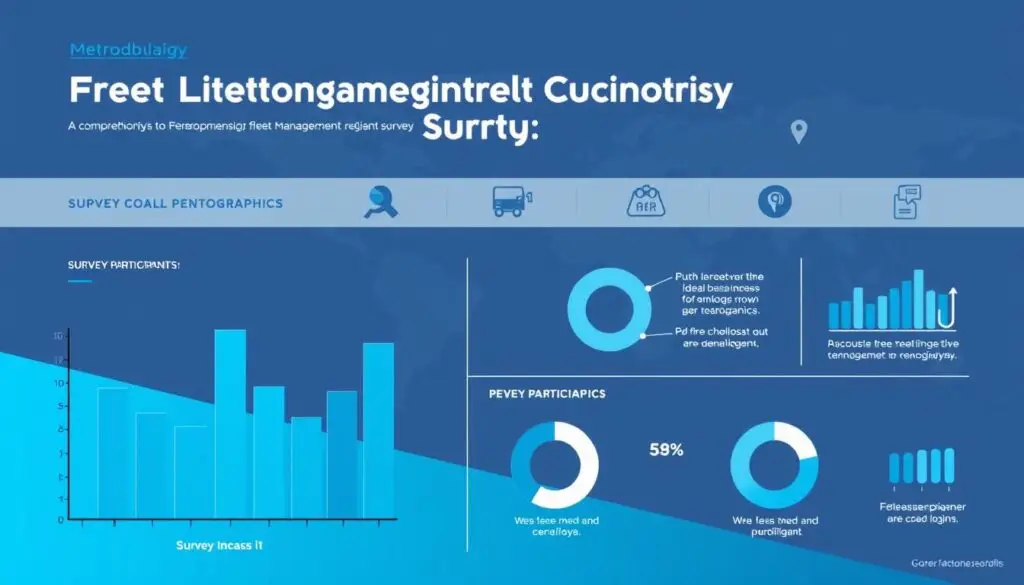 Fleet technology survey demographics showing participant industries and fleet sizes