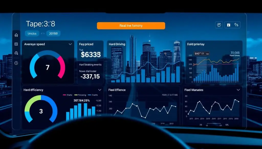 fleet productivity dashboard displaying driver performance metrics and labor efficiency data