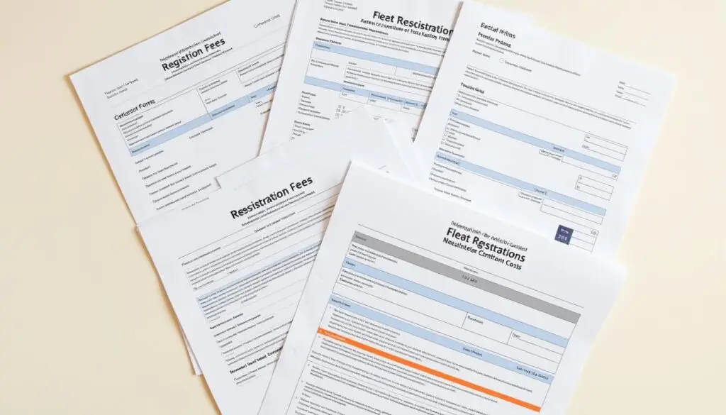Fleet manager reviewing registration and compliance documentation on tablet