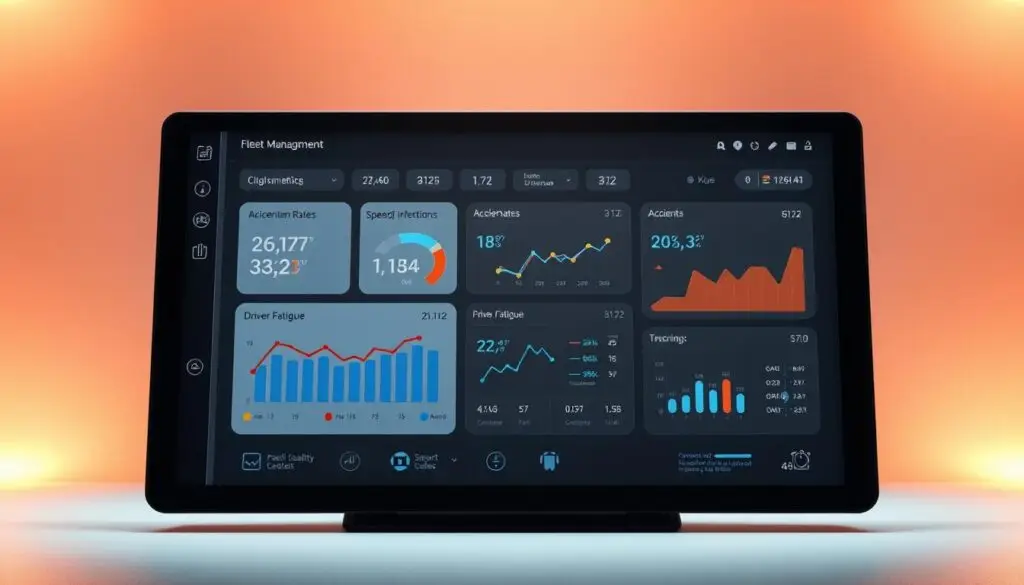 Fleet safety challenges dashboard displaying driver management metrics and performance indicators