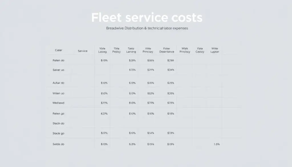 detailed breakdown of fleet technician labor costs including wages benefits and overhead