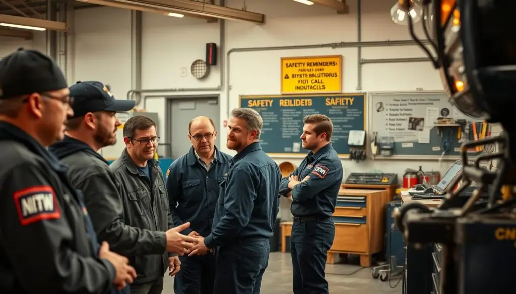 Fleet shop interior showing organized work bays and professional environment