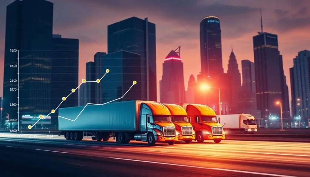 Chart displaying freight tonnage growth patterns across U.S. regions driven by e-commerce expansion