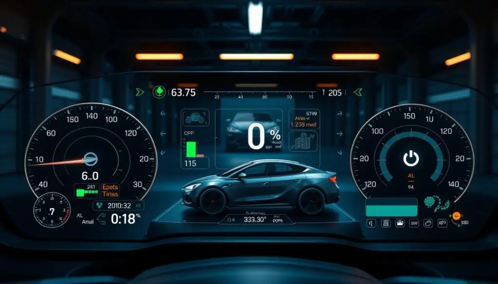 Fuel efficiency metrics dashboard displaying MPG tracking and consumption analysis