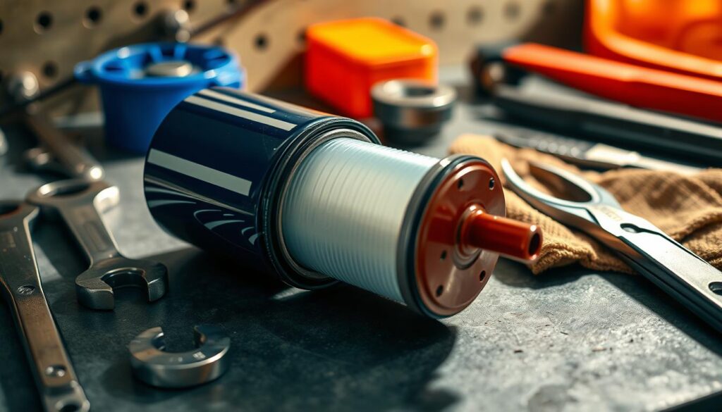 Commercial truck fuel filter replacement with water separator