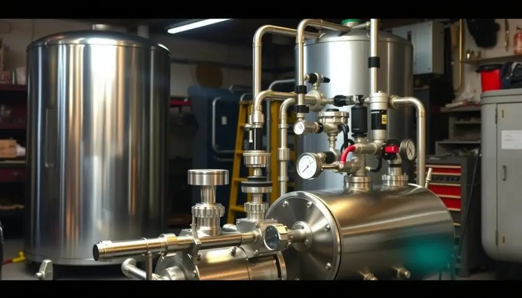 Mobile fuel polishing unit connected to diesel storage tank for contamination removal