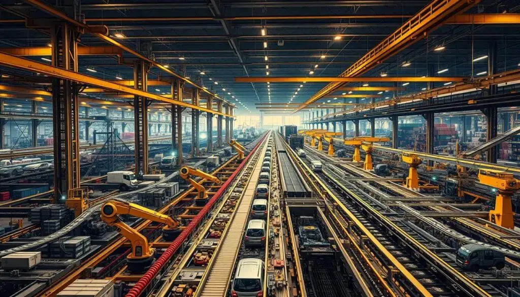 Global parts suppliers manufacturing facility showing economies of scale advantages for fleet procurement