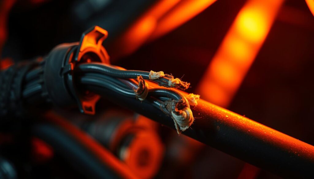 heat degradation in automotive wiring harness