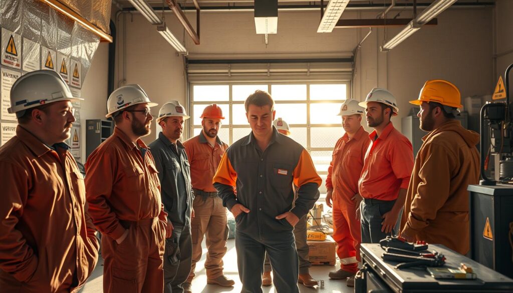 Visual guide showing heat illness warning signs for workplace safety training