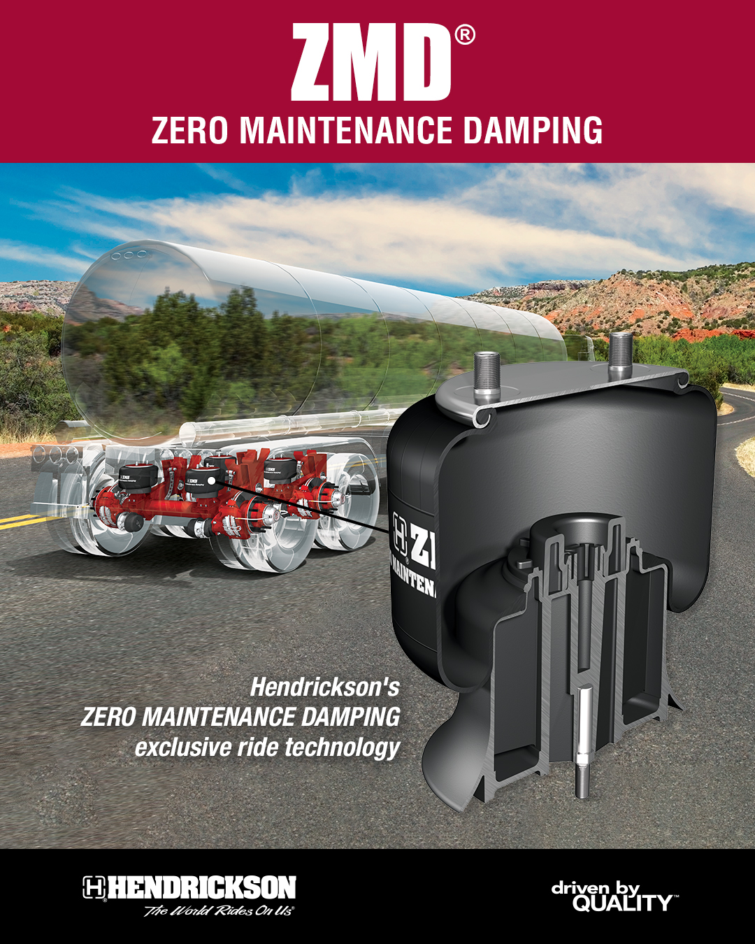 Hendrickson heavy-duty truck suspension system components
